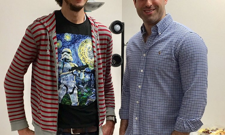 Jon and Tom at the CS department Sloan celebration
