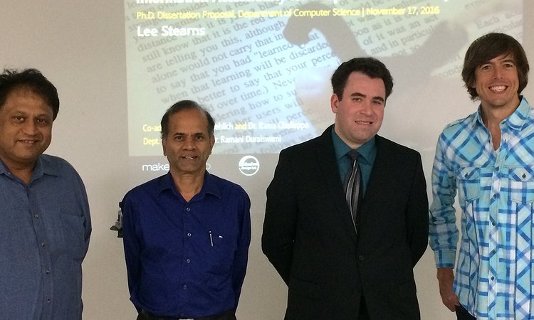 Lee Stearns and his dissertation committee (missing: Leah Findlater)