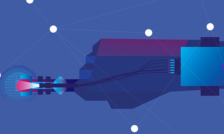 An illustration of the HandSight device by Gabriela Hernandez