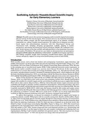 Thumbnail for: Scaffolding Authentic Wearable-­Based Scientific Inquiry for Early Elementary Learners