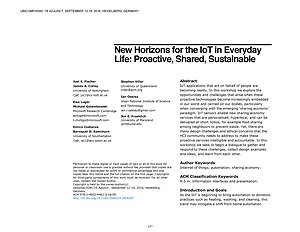 Thumbnail for: New Horizons for the IoT in Everyday Life: Proactive, Shared, Sustainable