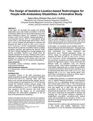 Thumbnail for: The Design of Assistive Location-based Technologies for People with Ambulatory Disabilities: A Formative Study