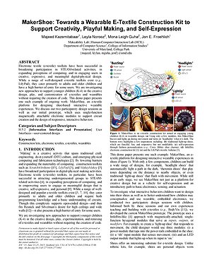 Thumbnail for: MakerShoe: Towards an E-Textile Construction Kit to Support Creativity, Playful Making, and Self-Expression