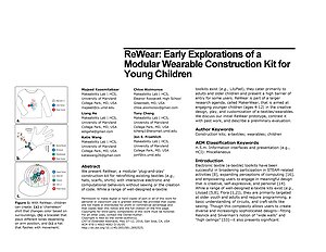 Thumbnail for: ReWear: Early Explorations of a Modular Wearable Construction Kit for Young Children