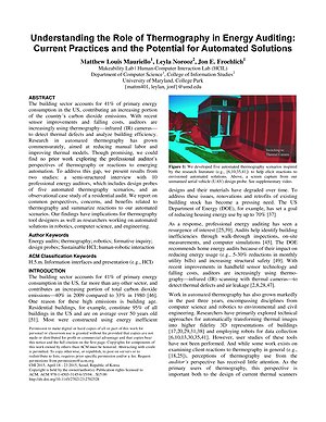 Thumbnail for: Understanding the Role of Thermography in Energy Auditing: Current Practices and the Potential for Automated Solutions