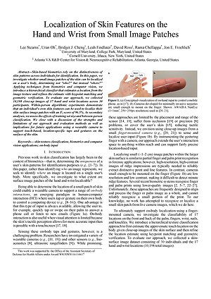 Thumbnail for: Localization of Skin Features on the Hand and Wrist From Small Image Patches